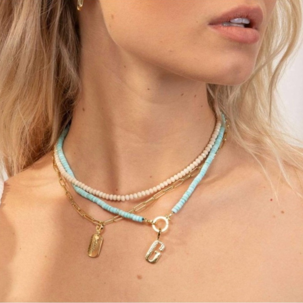 NEW! Gorjana Parker Gem necklace in turquoise!!